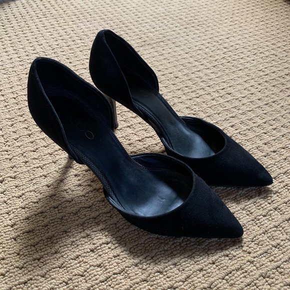 Aldo Shoes - Aldo Black Open Side Heels 7